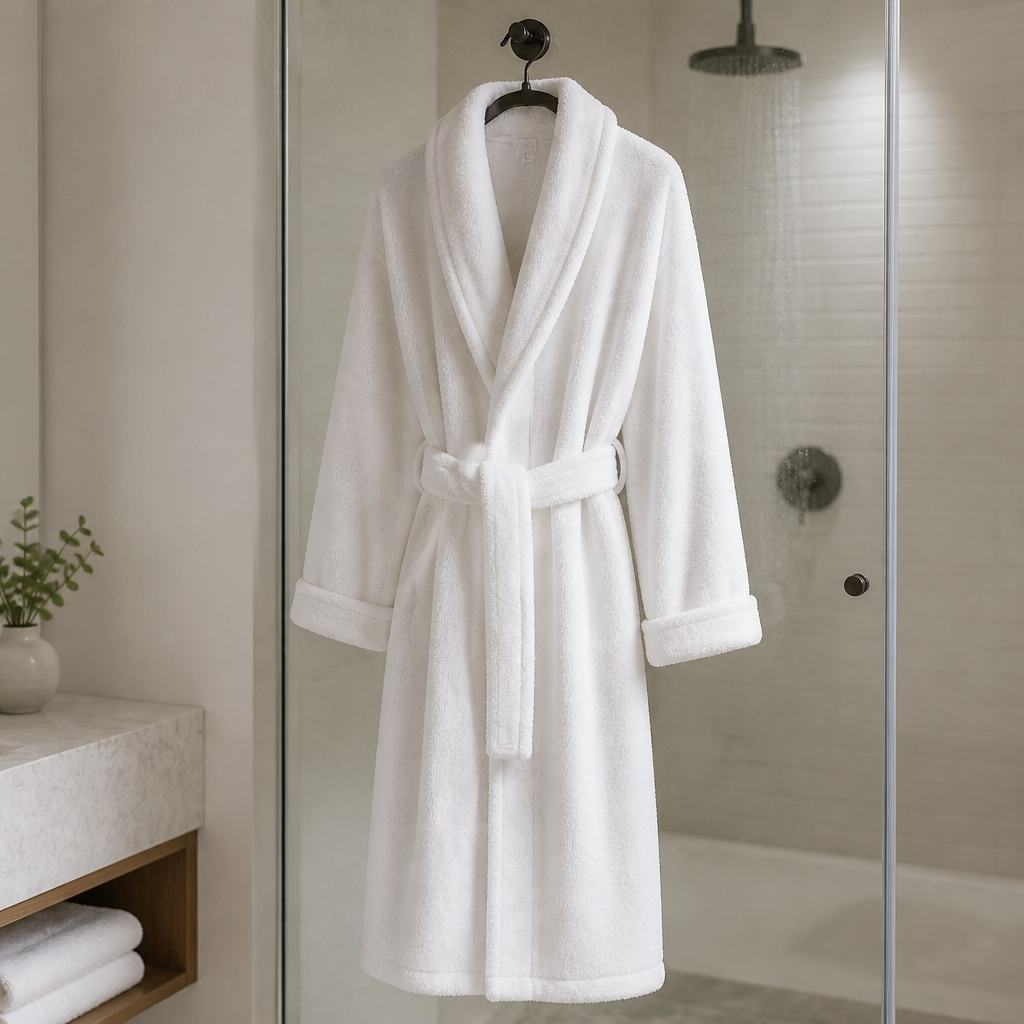 Microfiber Bathrobe – White