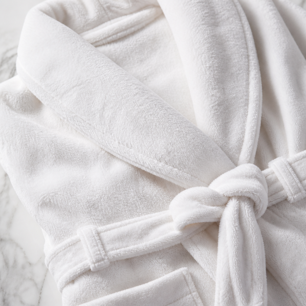 Microfiber Bathrobe – White