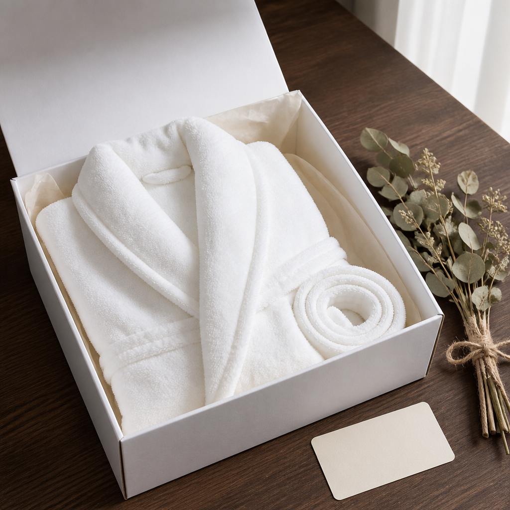 Microfiber Bathrobe – White