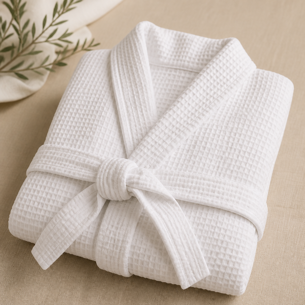 Waffle Weave Kimono Bathrobe