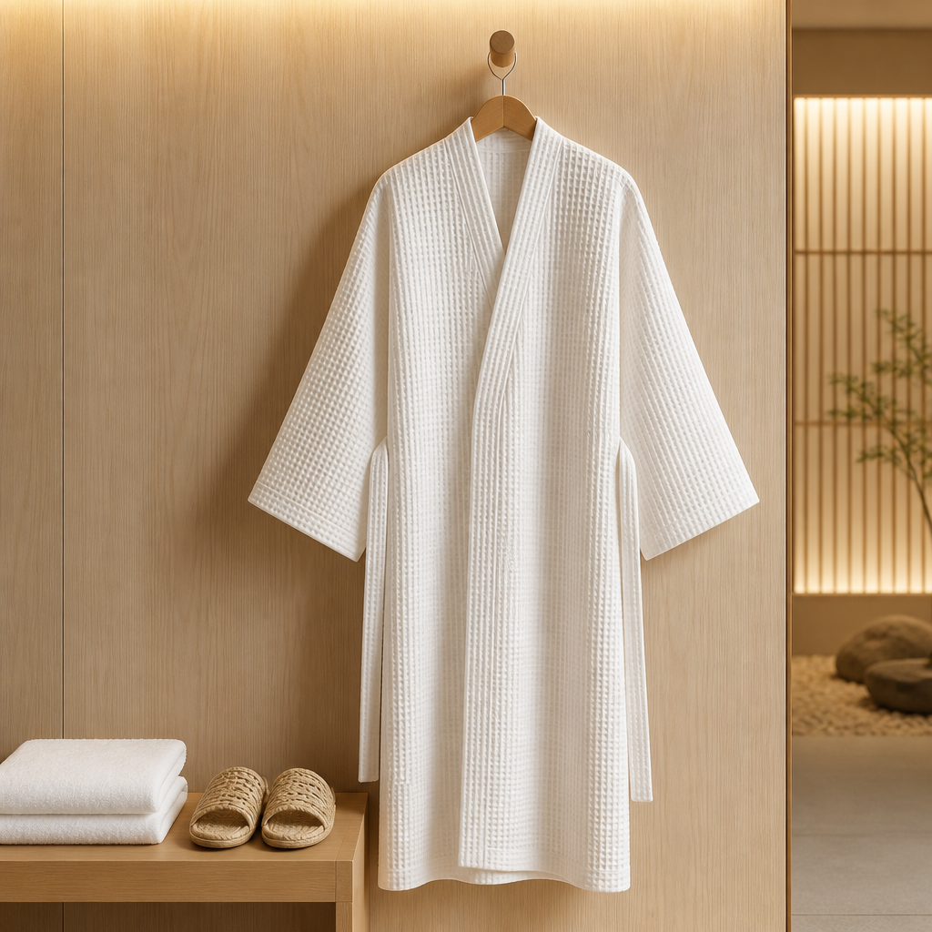 Waffle Weave Kimono Bathrobe