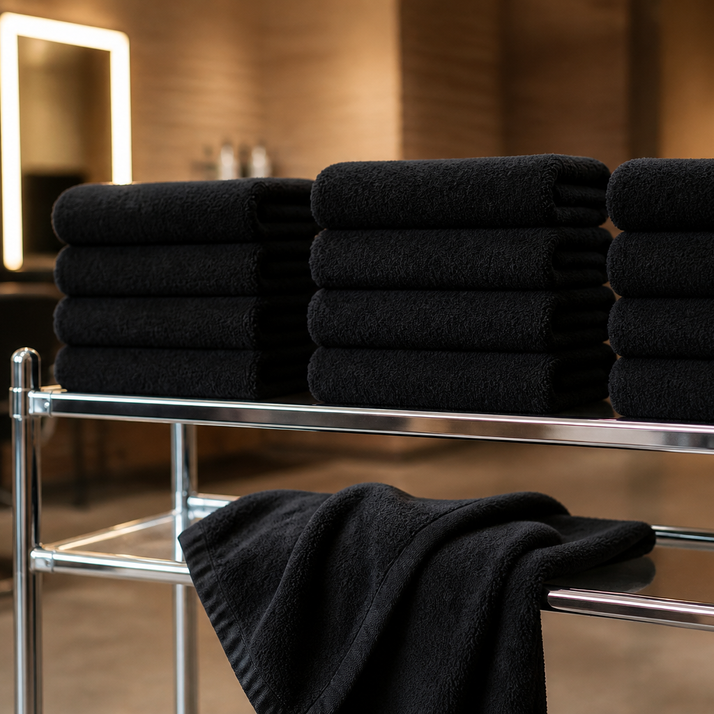 16x27 Black Bleach-Proof Salon Towels