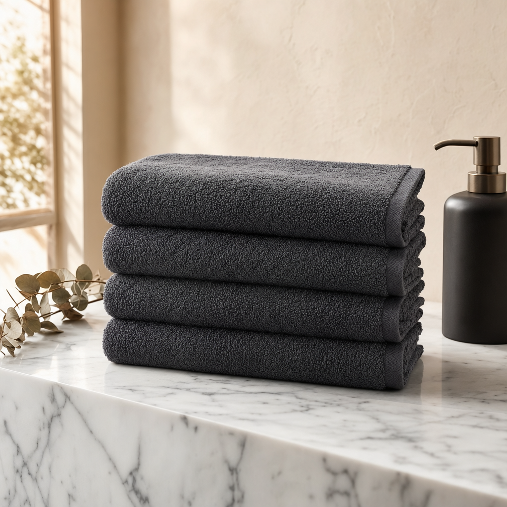 16x27 Charcoal Grey Bleach-Proof Salon Towels