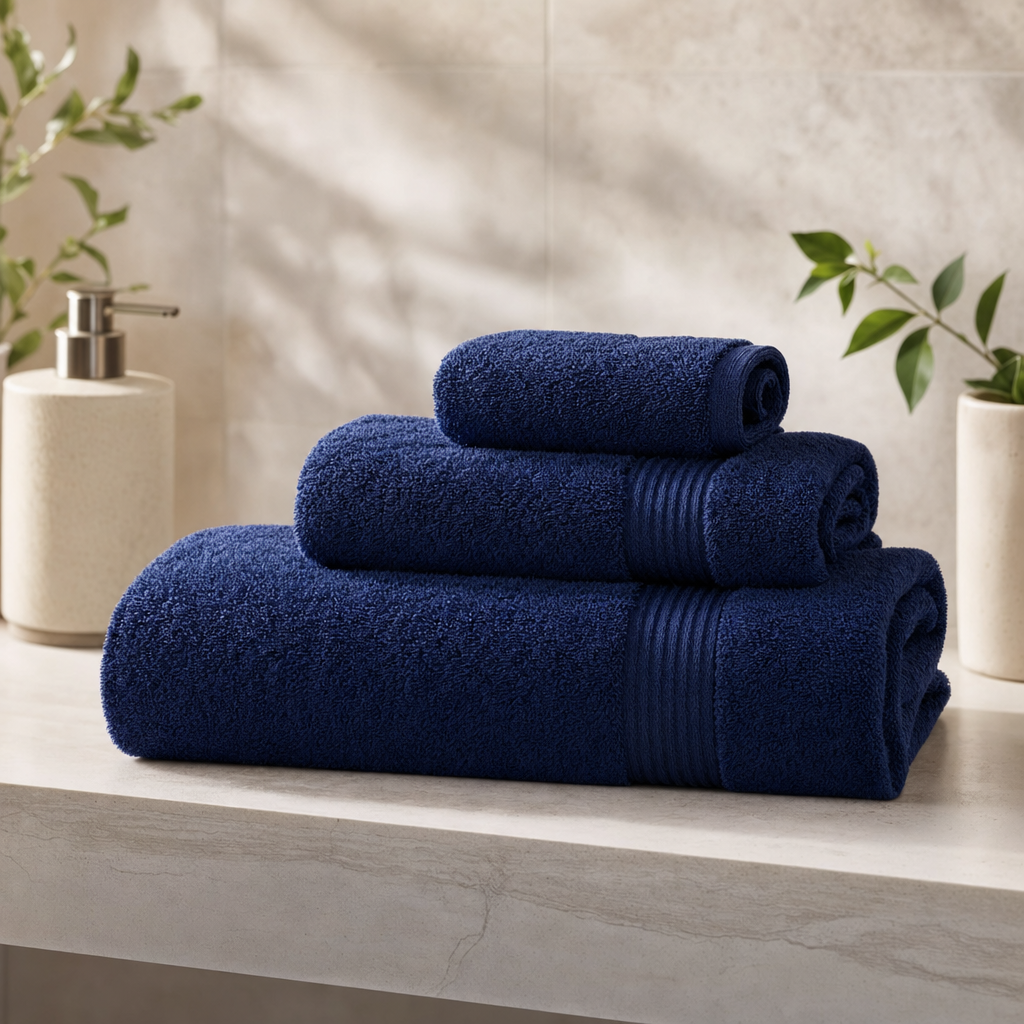 16x27 Navy Blue Bleach-Proof Salon Towels