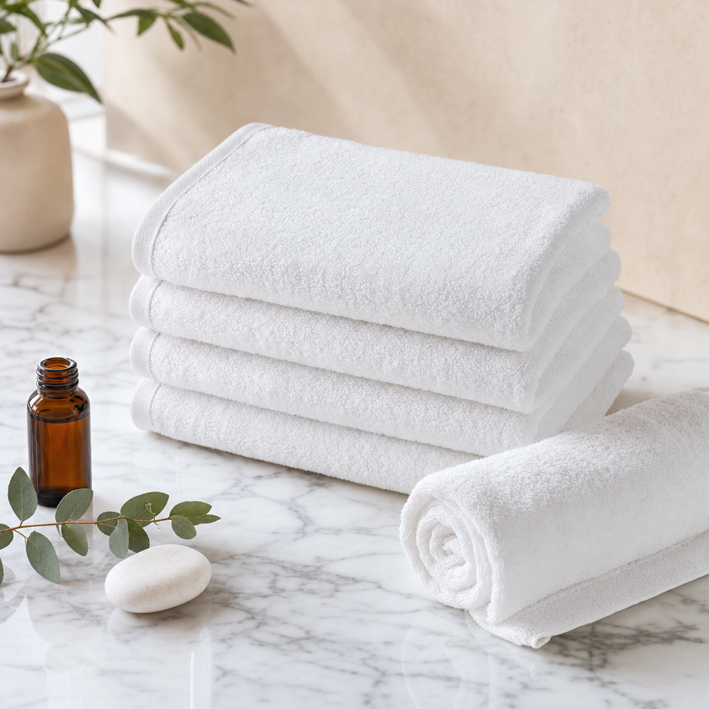 16x30 White Dobby Towels